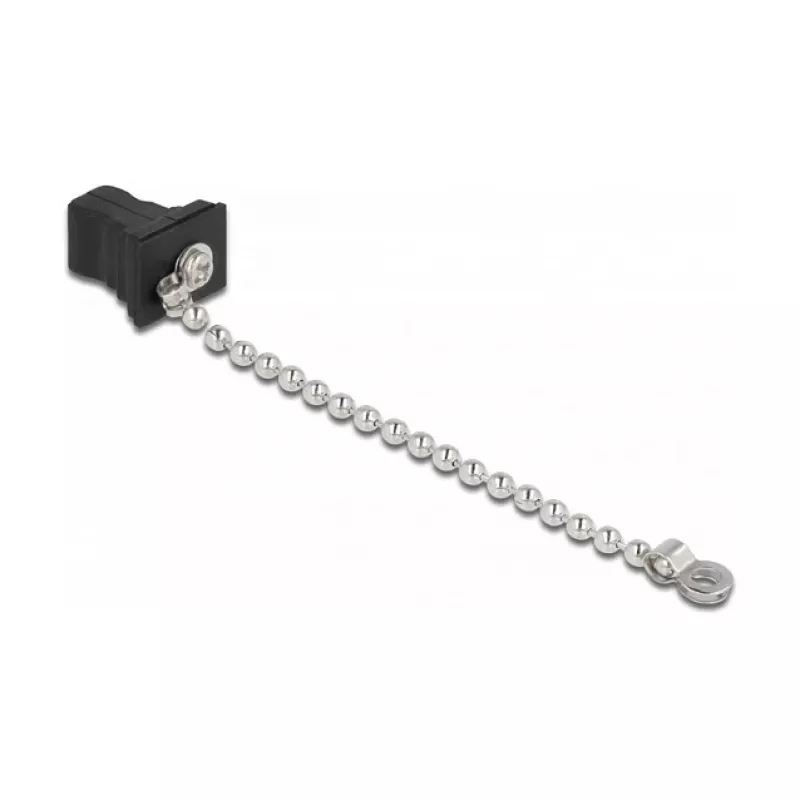 Tapa antipolvo de fibra óptica con cadena DeLOCK 86847 conector SC negro