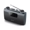 Radio portátil Muse M-058 R — AM/FM, control de volumen giratorio, a pilas o red eléctrica (230V, 50Hz), Negro/Gris