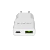Fuente de alimentación NATEC Ribera NUC-2376 — 1× USB-A, 1× USB-C, salida 3 A