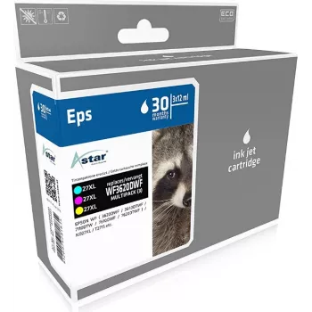 ASTAR pack de 3 - amarillo, cian, magenta - compatible - cartucho de tinta (alternativa a: Epson 27XL, Epson T2715)