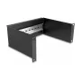 Panel de rack DeLOCK 10 pulgadas para carril DIN 2U negro metal 180 mm