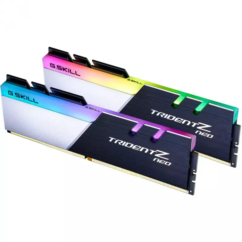 DIMM 32 GB DDR4-3200 (2x 16 GB) Dual-Kit, memoria RAM negro/blanco, F4-3200C16D-32GTZN, Trident Z Neo, INTEL XMP