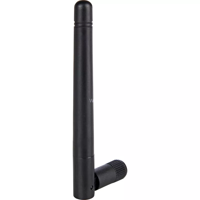 Delock 88339 antena Wi-Fi 802.11 b/g/n, RP-SMA, 2 dBi, omnidireccional, con articulación abatible, negra
