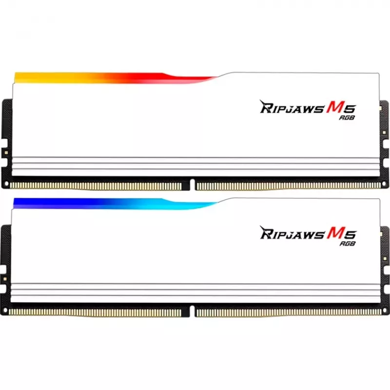 DIMM 96 GB DDR5-5200 (2x 48 GB) Dual-Kit, memoria blanca, F5-5200J4040A48GX2-RM5RW, Ripjaws M5, INTEL XMP
