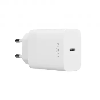 Cargador de viaje USB-C FIXED FIXC30N-C-WH — fuente de alimentación USB-C compacta de 30W, carga rápida de un solo puerto