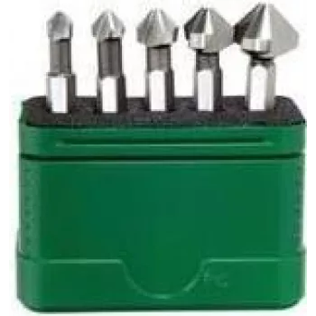 Juego de brocas avellanadoras Wiha 5 piezas 6,3 mm, 8,3 mm, 10,4 mm, 12,4 mm, 16,5 mm HSS 28027 1/4 (6,3 mm) 1 juego (28027)