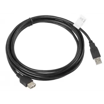 Cable USB Lanberg CA-USBE-10CC-0030-BK 3 m USB 2.0 negro
