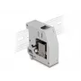 Adaptador para carril DIN DeLOCK conector hembra RJ45 a conector hembra RJ45 Cat.6A gris