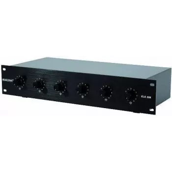 Omnitronic regulador de nivel de zona de audio ELA 6M-Zonen regulador de altavoces 5W negro — 6 zonas, salida 5 W
