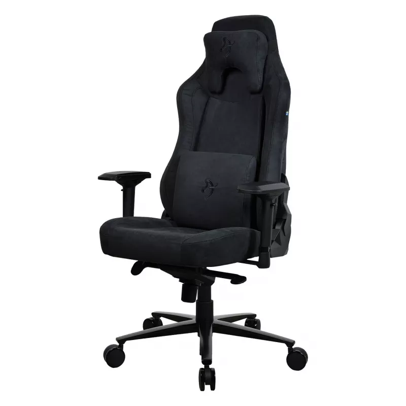 Silla gaming Arozzi Vernazza Supersoft Pure negra, peso máximo del usuario 145 kg