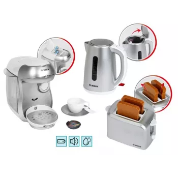 Set de desayuno KLEIN plateado — set de juego de rol de cocina de desayuno para niños