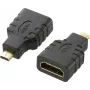SpeaKa Professional Adaptador HDMI [1x conector macho HDMI D Micro - 1x conector hembra HDMI] Negro Contactos chapados en oro, Audio Return Channel (SP-7870184)