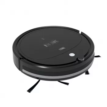 Robot aspirador TEESA Smart VAC 2 — redondo, negro, potencia de succión 1000 Pa, batería Li 9,6 V/2000 mAh, depósito de polvo 0,2 l, WLAN, retorno automático