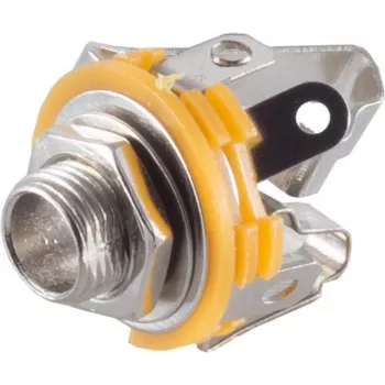 Conector hembra estéreo ShiverPeaks 50250 conector jack abierto de 6,3 mm, carcasa metálica