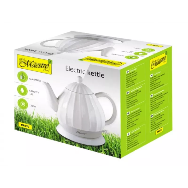 Hervidor de agua Feel-Maestro MR070 1,2 L 1200 W Blanco