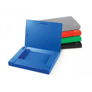 Carpeta con gomas Forpus, A4 / 30 mm, plástico, azul