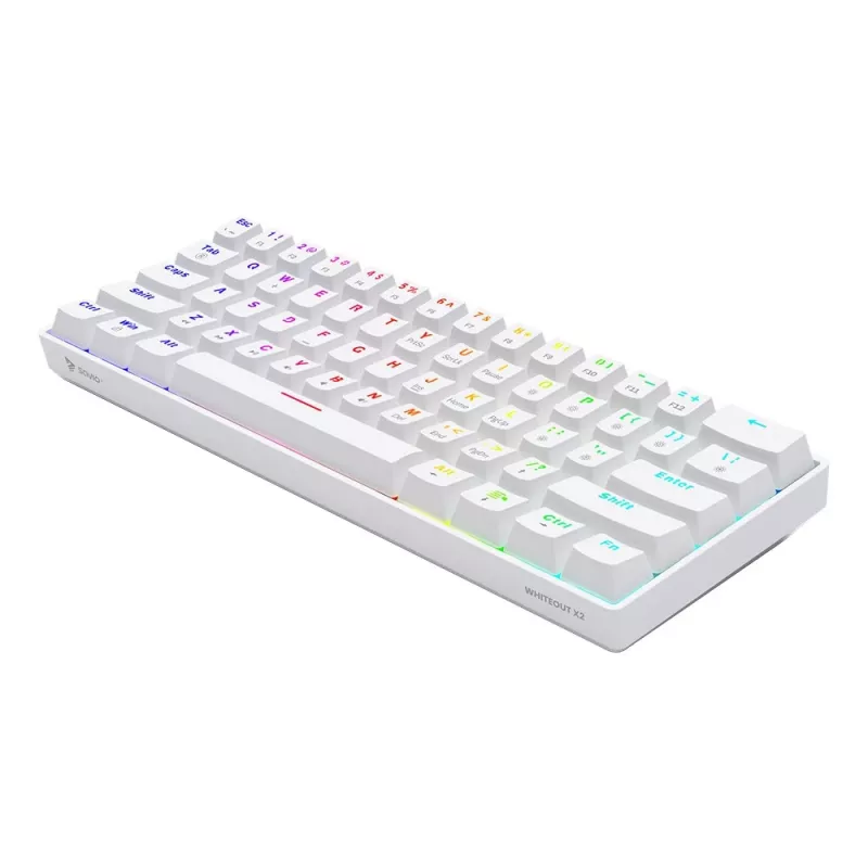 Teclado mecánico Whiteout X2, Blue Outemu, Hot Swap Savio Savgk-white