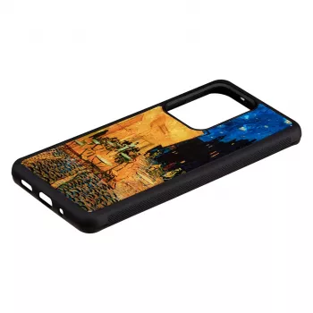 Funda para móvil iKins para Samsung Galaxy S20 Ultra — negra, modelo 'Cafe Terrace'