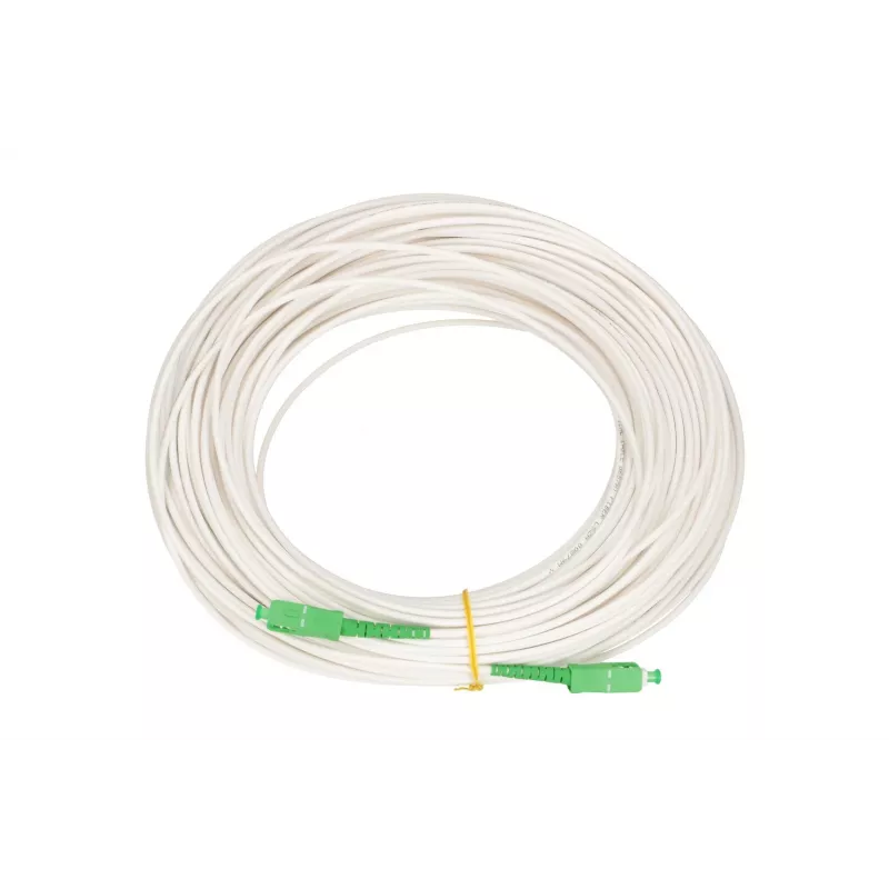Cable de fibra óptica Extralink EX.16309 20 m, FTTH G.657.A2, SC–SC, verde/blanco