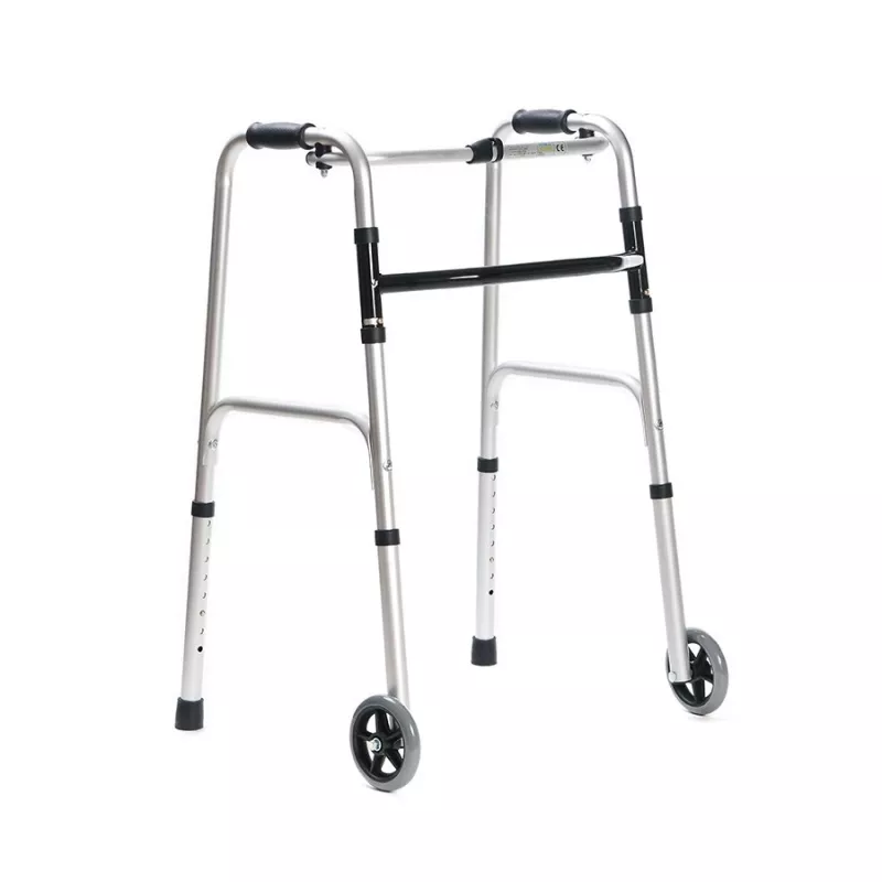 Andador MDH PPC014 con ruedas y altura ajustable, ayuda a la movilidad ligera