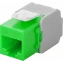 Wentronic Goobay CAT 6a KeyStone conector hembra RJ45, no apantallado, 500 MHz, verde-blanco (90687)