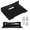 Estante de pared para decodificador MACLEAN MC-122, acero, negro, carga máx. 5 kg, distancia entre orificios 219 mm