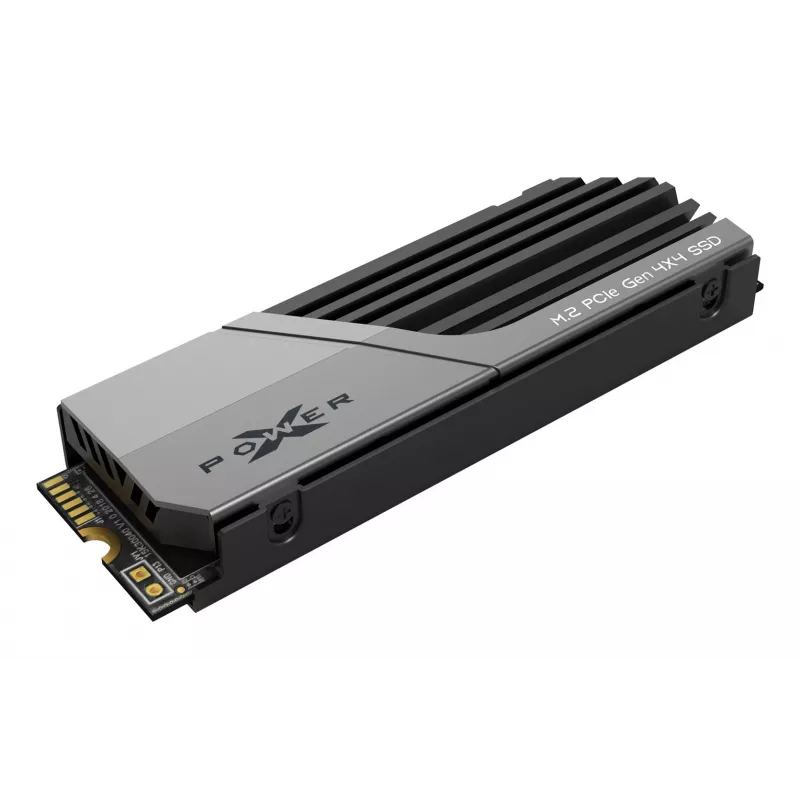 SSD M.2 NVMe Silicon Power 1 TB PCIe 4.0 (2280) — Lectura 7000 MB/s, Escritura 6000 MB/s, disipador, 3D-NAND, NVMe 2.0