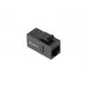 Módulo Keystone LANBERG KSU6-3000 — Cat6 U/UTP RJ-45 conector hembra a RJ-45 conector hembra, diseño plano, negro