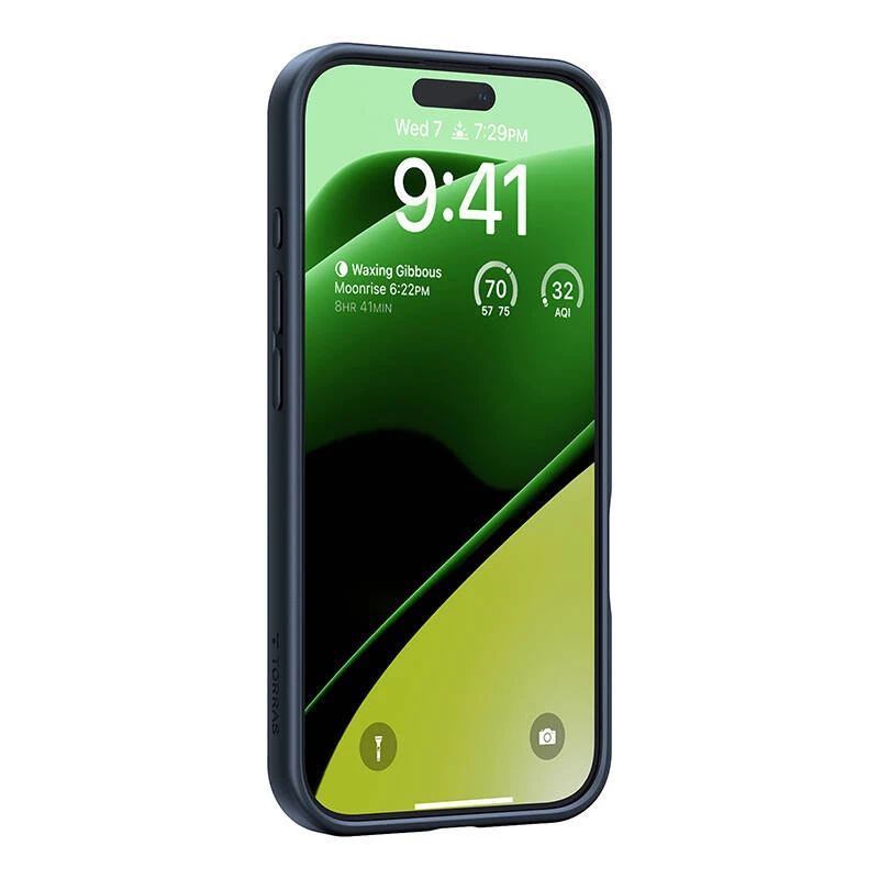 Funda protectora Torras Ostand Pro para iPhone 16 Plus — negra, perfil delgado, ligera