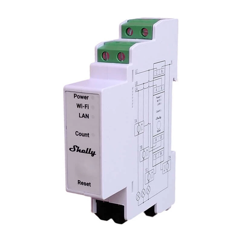 Medidor de coste energético de corriente alterna Shelly Pro 3EM-400A 400 A 50-60 Hz