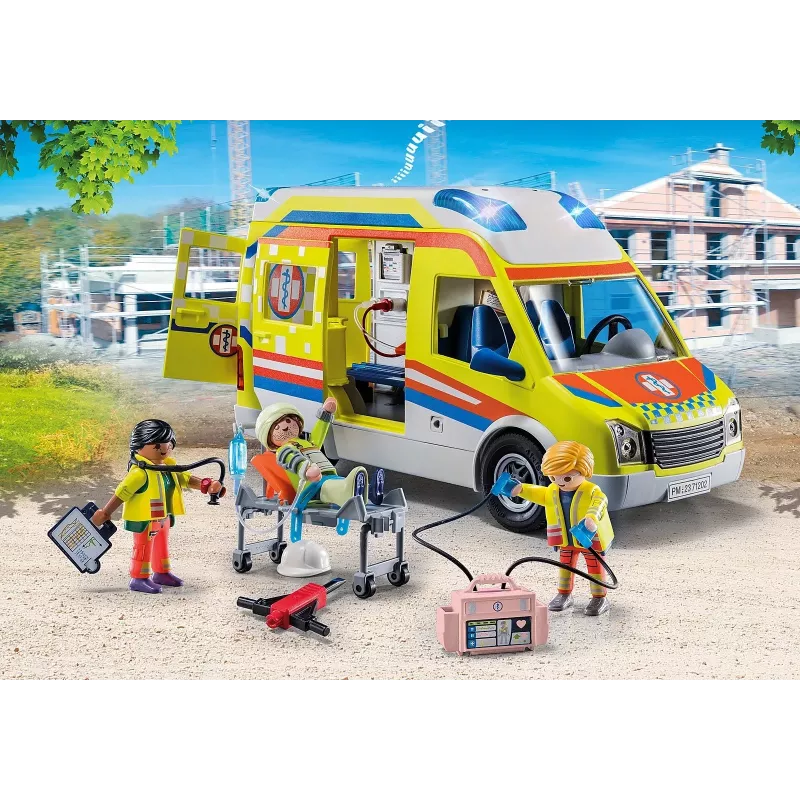 Playmobil 71202 City Life Ambulancia con luz y sonido set de juego apto para niños a partir de 4 años individual