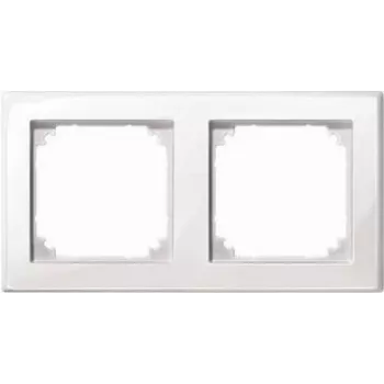 Placa de pared / tapa de interruptor Merten 478225 — blanca, sin tornillos, de 1 pieza