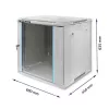 Armario rack QOLTEC 19 pulgadas 12U Modelo 54485 — carcasa para red/servidor