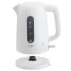 Hervidor eléctrico Adler AD 1379w — 1,7 L, hasta 2200 W, blanco, base 360°, polipropileno