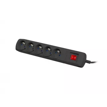 Protector de sobretensión NATEC Bercy 400 — 5 tomas, cable de 3 m, negro