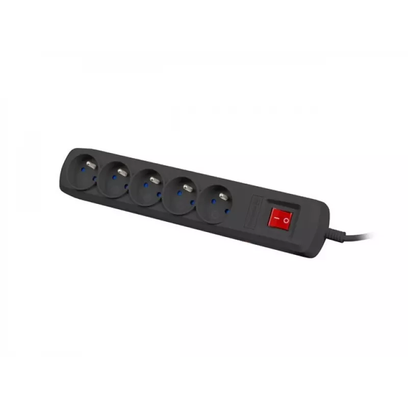 Protector de sobretensión NATEC Bercy 400 — 5 tomas, cable de 3 m, negro