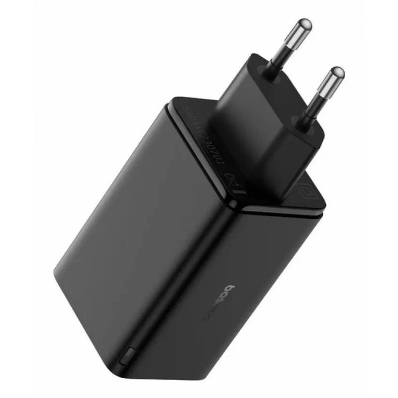 Cargador rápido de pared Baseus GaN6 Pro universal negro CA para interiores