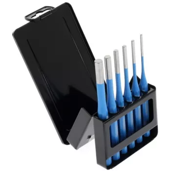 Juego de pasadores 316 D, 6 piezas (azul, en estuche metálico plegable)