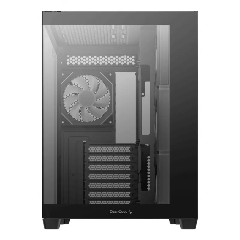 Caja de PC DeepCool CG530 4F semitorre negra — cristal templado, ATX/ITX/Micro ATX, 3 ventiladores de 120mm, USB-C