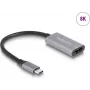 DeLOCK adaptador gráfico USB 7680 x 4320 píxeles negro gris