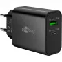 Cargador rápido dual USB-C PD GaN Goobay 30 W negro (75335)