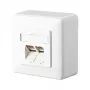 METZ CONNECT BTR IT CONNECT E-DAT C6 8/8(8) AP Cat.6 - Caja de pared - RJ-45 X 2 - Blanco puro, RAL 9010 - 2 puertos (1307380002-I)