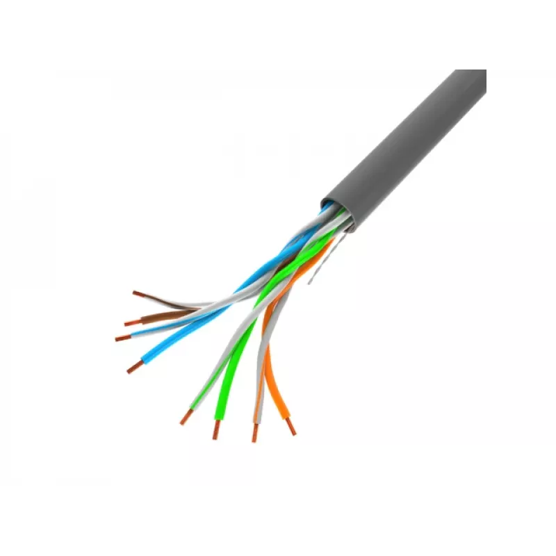 Cable de red LANBERG U/UTP Cat5e LCU5-10CC-0305-S, 305 m, conductor CCA, 24 AWG, gris