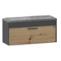 Zapatero cerrado Top e Shop PARMA — antracita y roble, tablero de partículas, 1000×490×350 mm