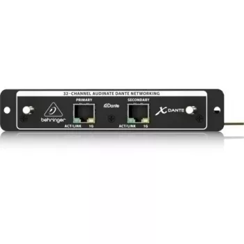 Tarjeta de expansión Behringer X-DANTE para X32 — audio en red Dante 32 canales