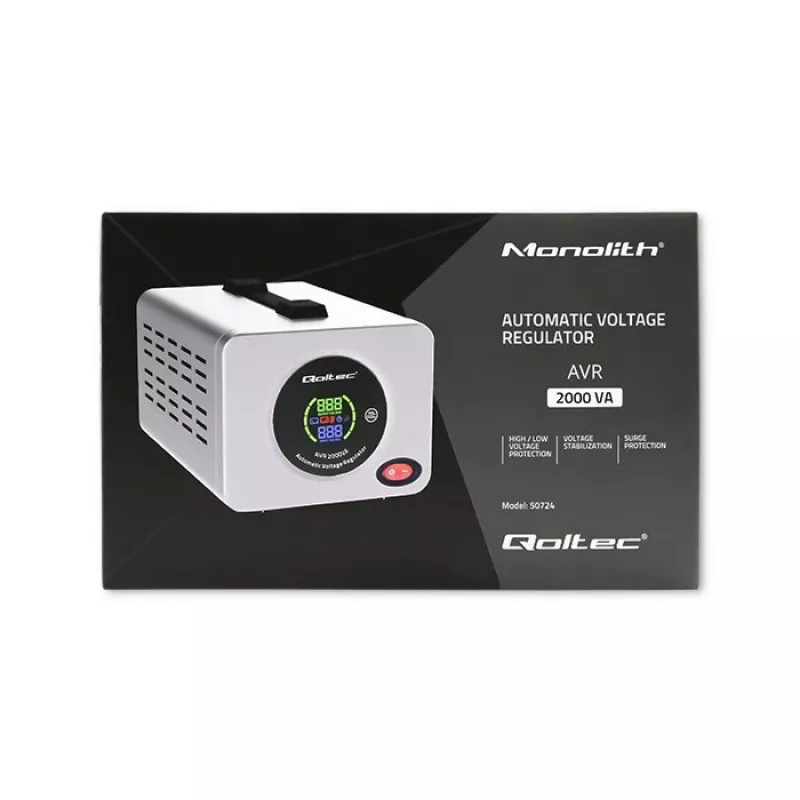 Qoltec 50724 Estabilizador automático de tensión AVR 2000VA