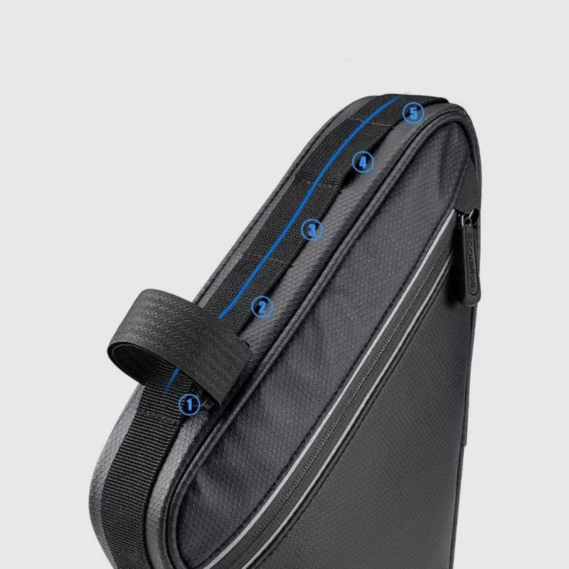 Rockbros B39-2 Bolsa de cuadro para bicicleta impermeable, negra