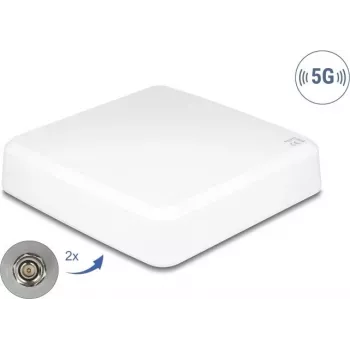 Antena direccional para exterior DELOCK 81467 — 5G, 2 conectores N, blanca