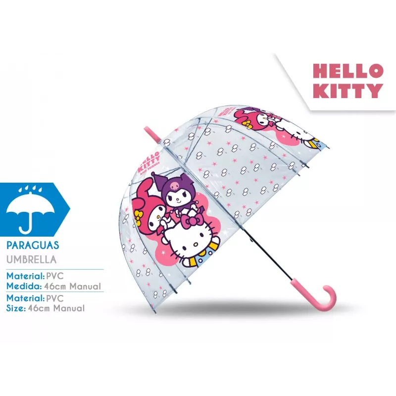 Paraguas transparente Hello Kitty