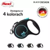 Flexi Correa automática negro diseño S 5 m, azul